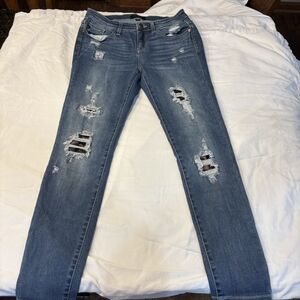 Judy Blue Skinny Distressed Jeans Blue